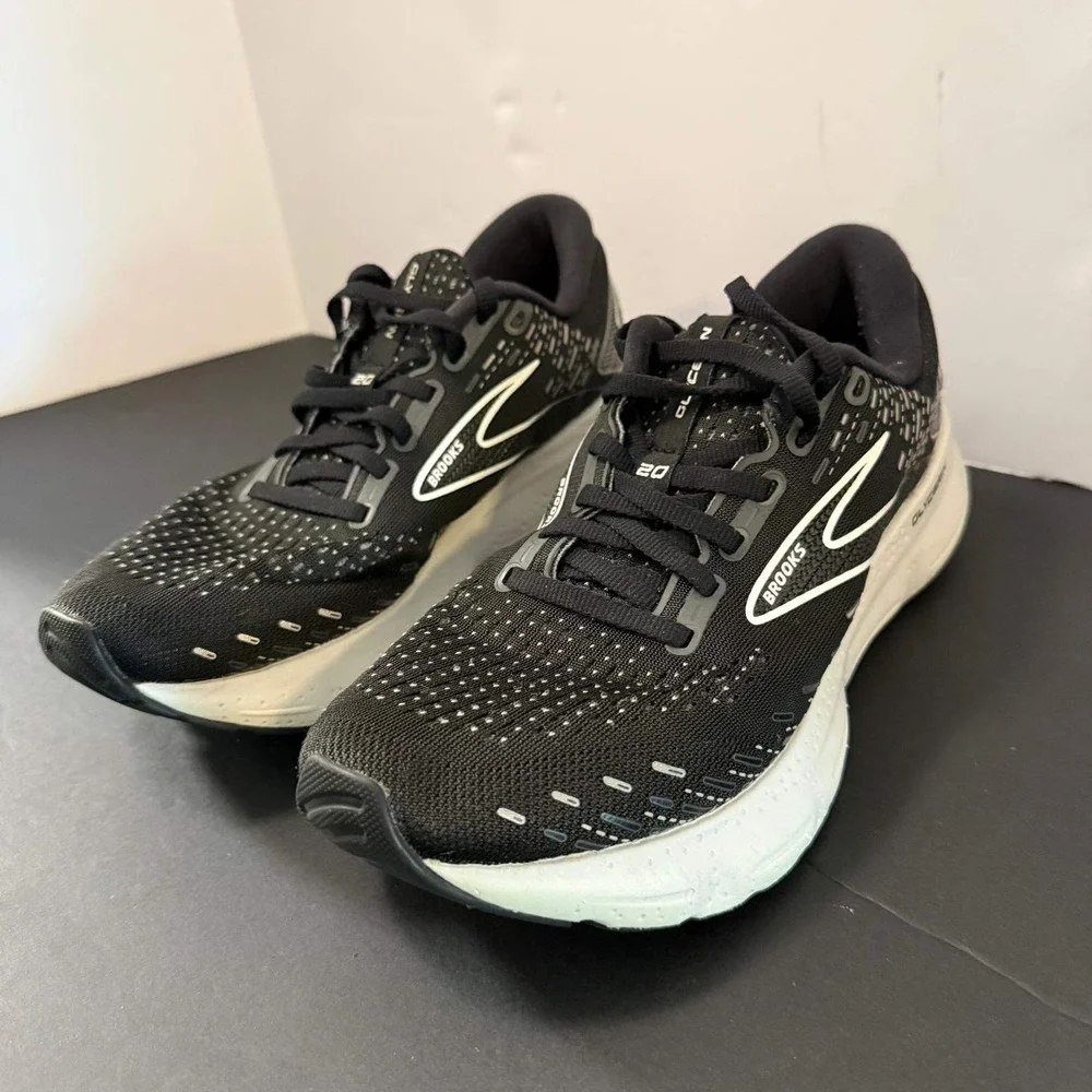 Brooks Glycerin 20 Womens Running Shoes Black White 1203691B059 Size 8.5 B